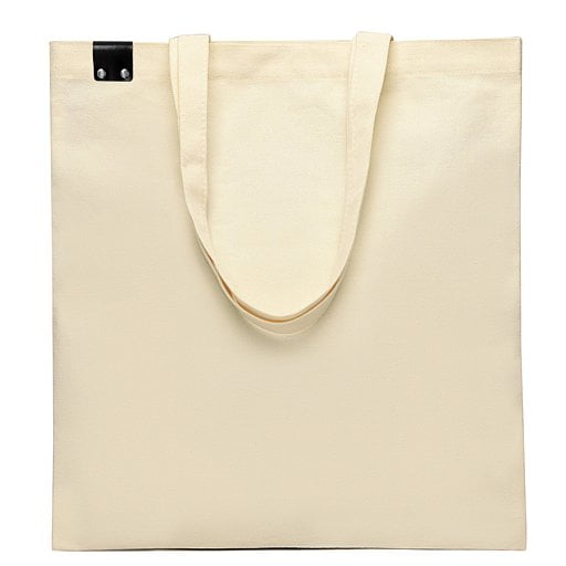 Сумка для покупок IVORY 325 г/м2 с PU нашивкой