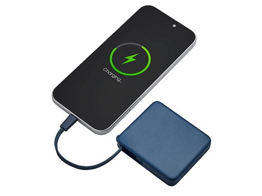 Внешний аккумулятор со встроенным кабелем USB-C Дэнси, 5000 мАч