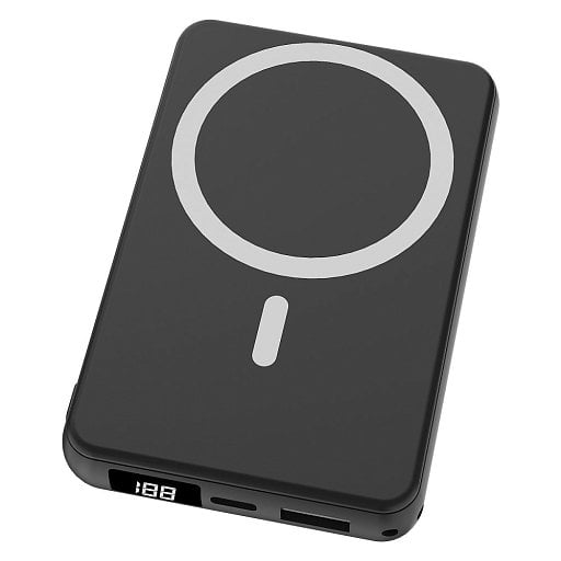 Магнитный внешний аккумулятор Quantum с беспроводной зарядкой (15W), 10000 Mah