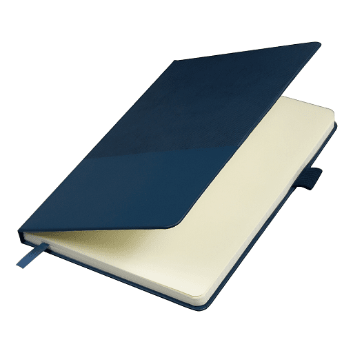 Блокнот А5 Burnie, в твердой обложке c резинкой и петлей для ручки в линейку