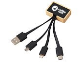 Кабель 3-в-1 с подсветкой лого Reedia S6