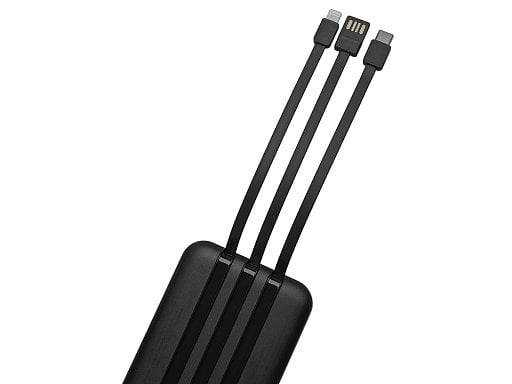 Магнитный беспроводной внешний аккумулятор со встроенными кабелями Мэни,быстаря зарядка, 10000 мАч