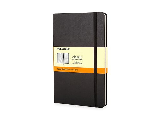 Записная книжка Moleskine Classic (в линейку) в твердой обложке, Pocket (9x14см)