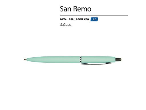 Ручка металлическая шариковая San Remo, соф -тач