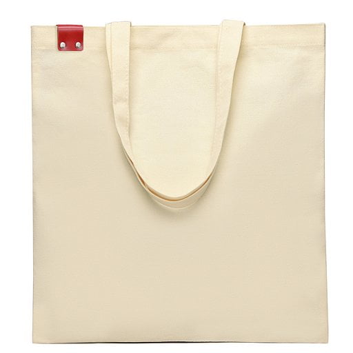 Сумка для покупок IVORY 325 г/м2 с PU нашивкой