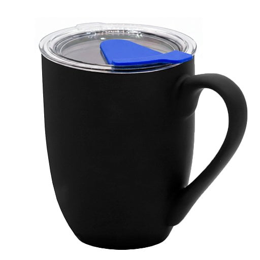 Кружка с крышкой Velvet Duo, софт тач