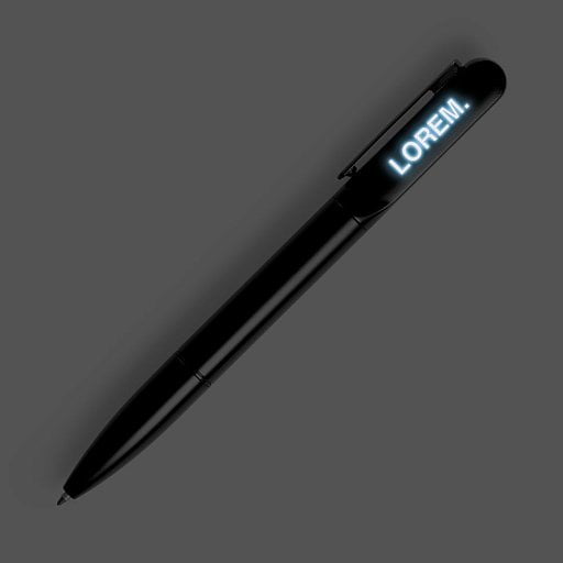 Ручка шариковая Lucenti с подсветкой логотипа, в футляре