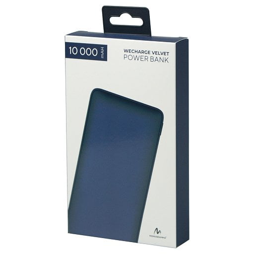 Внешний аккумулятор (powerbank) WeCharge Velvet, 10 000 mAH, 5V -2A, c цифровым дисплеем для контроля заряда