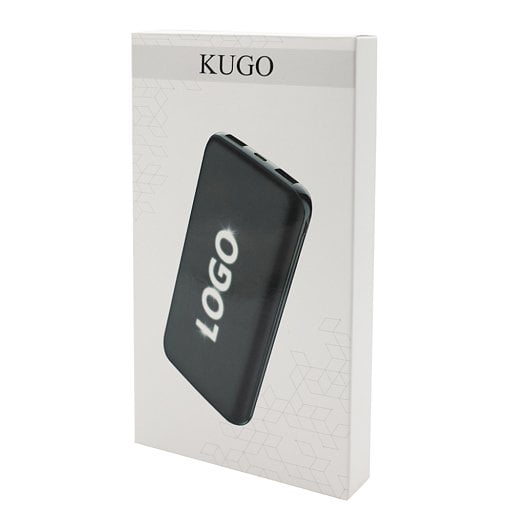 Внешний аккумулятор Kugo, 10000 mAh с подсветкой гравировки
