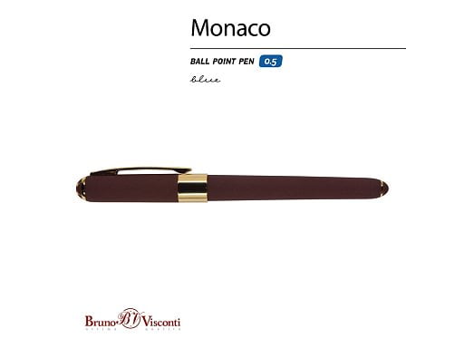 Ручка пластиковая шариковая Monaco, 0,5мм, синие чернила