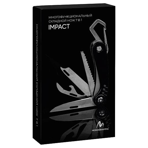 Мультитул c карабином Tools Impact в подарочной коробке