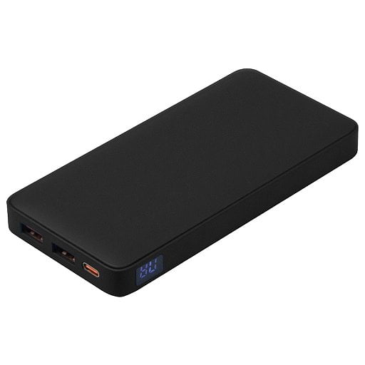 Внешний аккумулятор (powerbank) WeCharge Soft Touch, 10 000 mAH, Power Delivery (PD) 25.5W, c цифровым дисплеем для контроля заряда