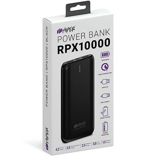 Универсальный аккумулятор RPX10000, QC3.0, PD, TYPE C, емкость 10000 мАч