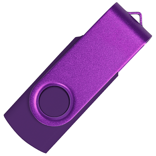 Флеш накопитель USB 2.0 Twister Assembly 16GB, пластик Софт Тач/металл
