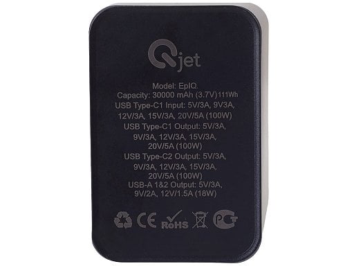 Внешний аккумулятор для ноутбуков EpIQ, 100 Вт, 30000 mAh