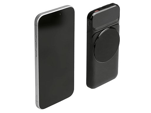 Магнитный беспроводной внешний аккумулятор со встроенными кабелями Мэни,быстаря зарядка, 10000 мАч