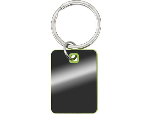 Металлический брелок с пластиковой цветной вставкой SteelPop Rct