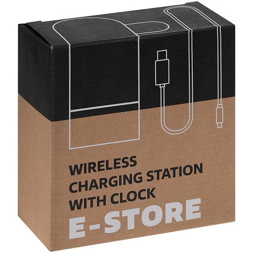 Зарядная станция c часами E-Store для смартфона