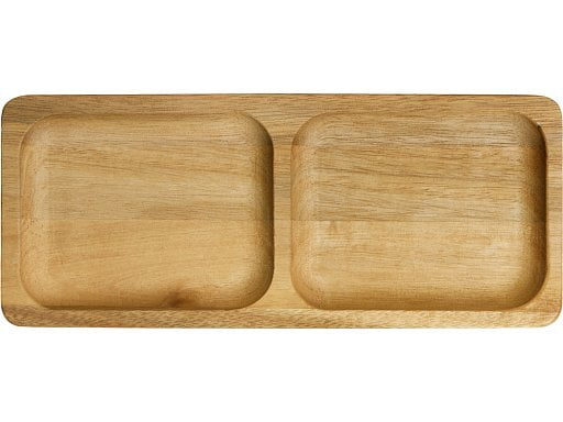 Менажница из акации с двумя секциями Almond