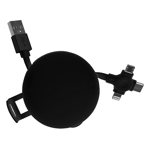 Кабель зарядный выдвижной USB Wingle 3-в-1 с подставкой для телефона