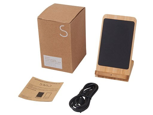 Беспроводное зарядное устройство 2-в-1 с подсветкой лого Reedia S4