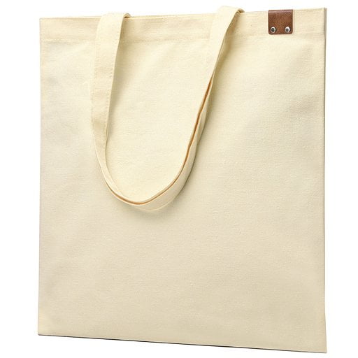 Сумка для покупок IVORY 325 г/м2 с PU нашивкой