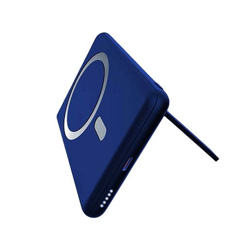 Магнитный внешний аккумулятор Slims с беспроводной зарядкой (15W), 5000 Mah
