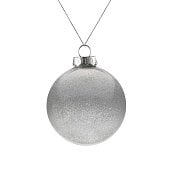 Елочный шар Finery Shine, 8 см, глянцевый с глиттером