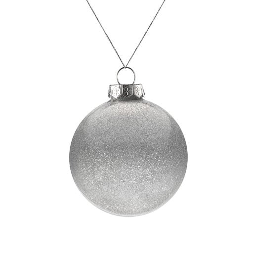 Елочный шар Finery Shine, 8 см, глянцевый с глиттером