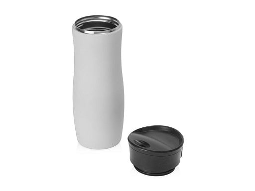 Вакуумная термокружка с кнопкой Streamline, Waterline, soft-touch, тубус