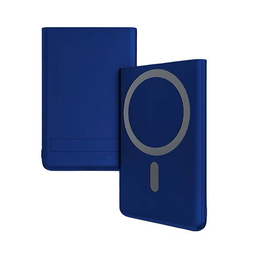 Магнитный внешний аккумулятор Slims с беспроводной зарядкой (15W), 5000 Mah