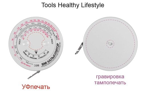 Рулетка Tools Healthy Lifestyle, 1,5 метра, пластиковая, с мягкой лентой