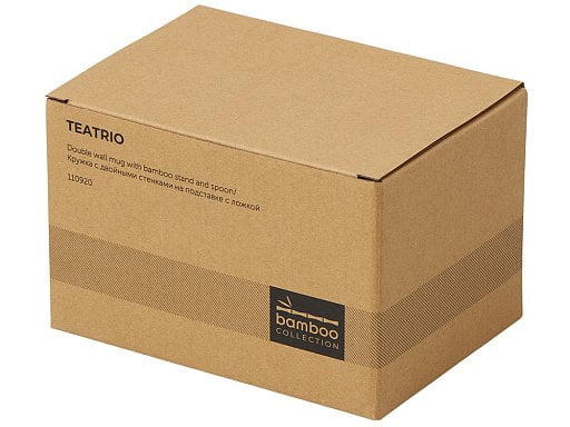 Кружка с двойными стенками на подставке с ложкой Teatrio