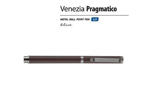 Ручка металлическая шариковая Venezia Pragmatico софт тач