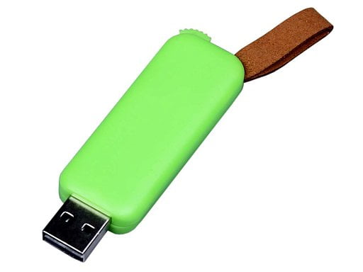 USB-флешка промо на 128 Гб прямоугольной формы, выдвижной механизм