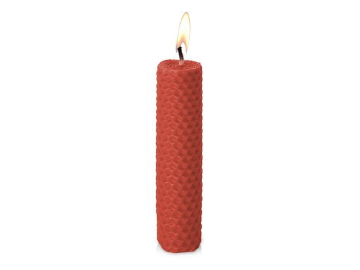 Свеча из вощины с деревянным ярлыком