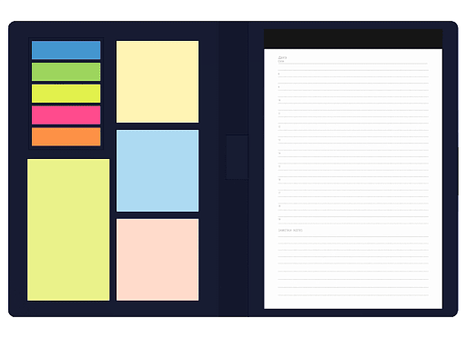 Блокнот А5 Tasmania, в твердой обложке со стикерами в линейку