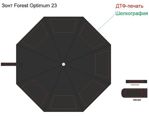 Зонт складной автоматический Forest Optimum 23, диаметр 104 см, радиус 23 дюйма