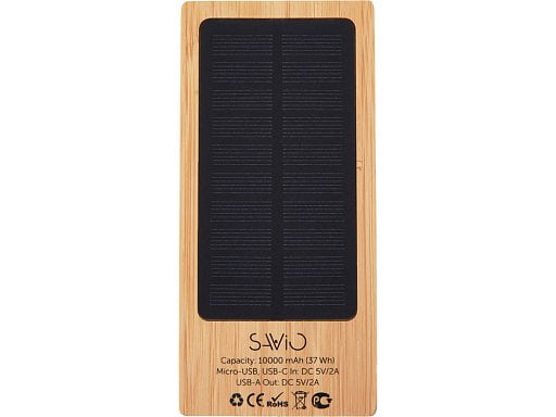 Внешний аккумулятор с подсветкой лого и солнечной панелью Reedia S1, 10000 mAh