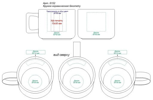 Кружка керамическая Geometry