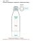 Бутылка стеклянная с манжетой и держателем Glassy