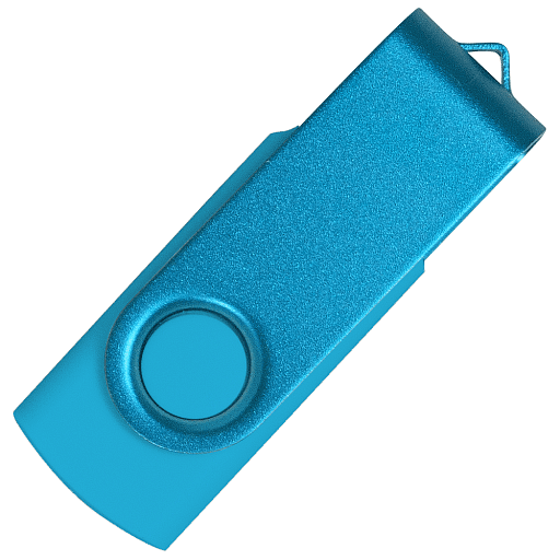Флеш накопитель USB 2.0 Twister Assembly 16GB, пластик Софт Тач/металл