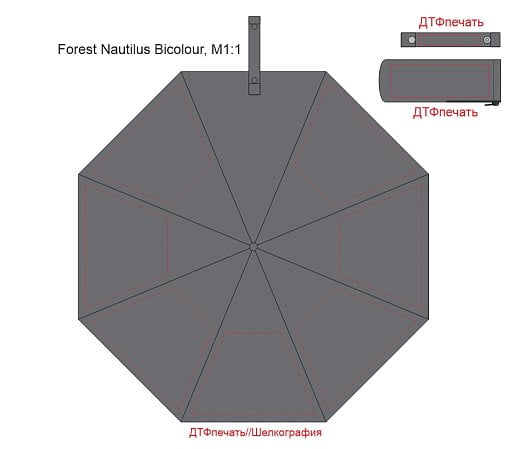 Зонт складной автоматический Forest Nautilus Bicolour