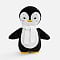 Мягкая игрушка Beastie Toys, пингвиненок с белым шарфом