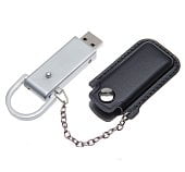 Флеш накопитель USB 2.0 Palermo в кожаном чехле