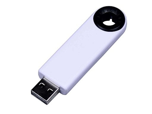 USB-флешка промо 2.0 прямоугольной формы, выдвижной механизм