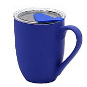 Кружка с крышкой Velvet Duo, софт тач