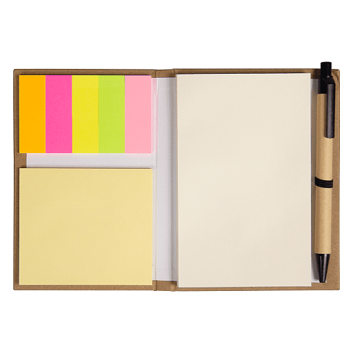 Блокнот А6  Stick and go с ручкой и набором стикеров