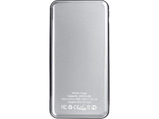 Внешний аккумулятор Forge v.2, металл, 10000 mah