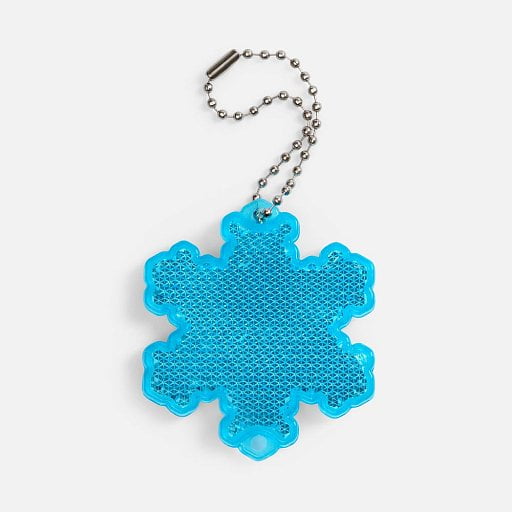 Пешеходный светоотражатель с цепочкой Снежинка